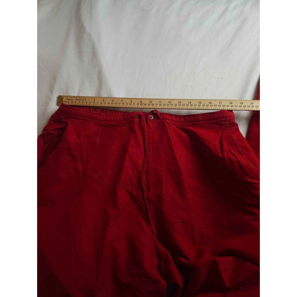 Maren Shirt & Pants Set Womens Size 3X/2X Red 2-Piece Set Casual Lounge Lyocell - Picture 6 of 9